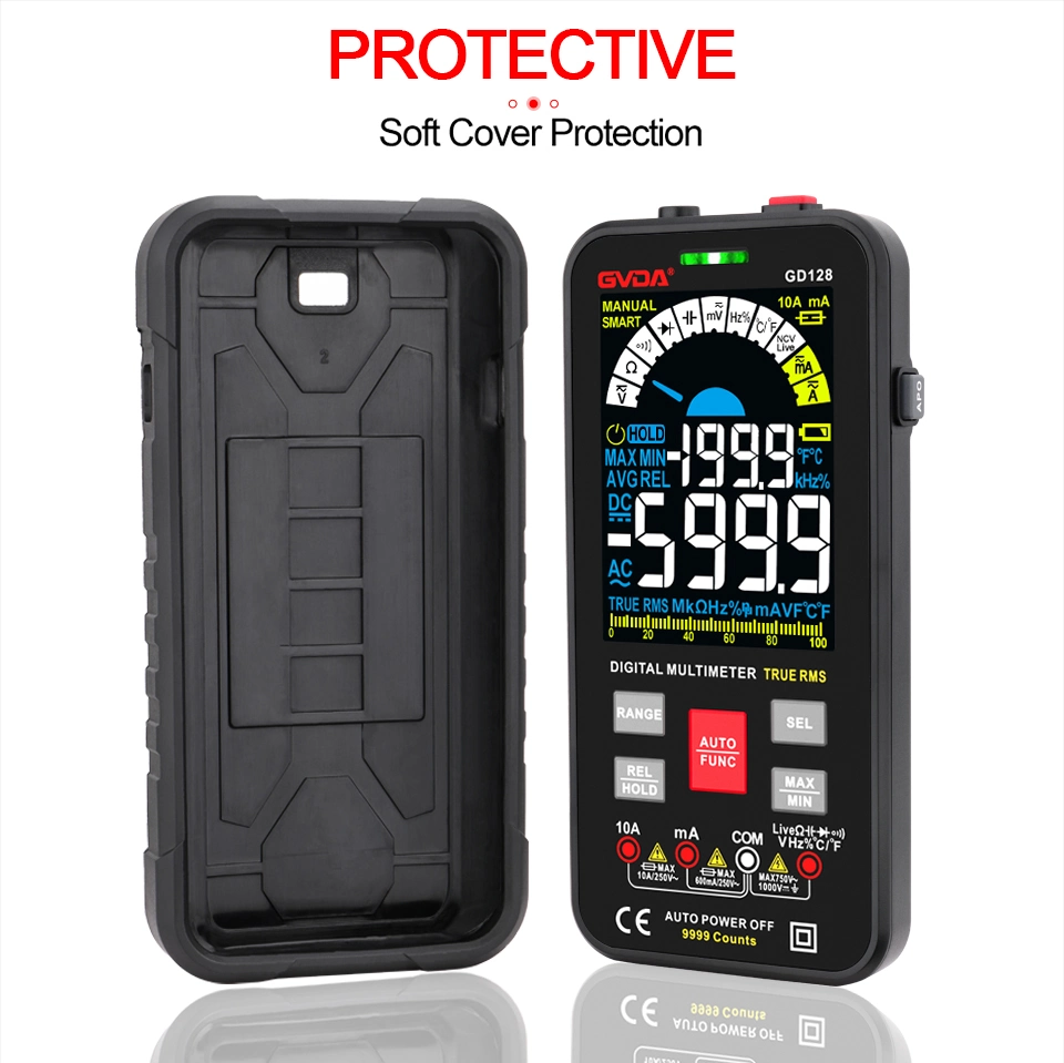 New 9999 Counts Smart Auto Range 1000V 10A Dmm Multitester Tester Meter Ohm Hz Capacitance Rel True RMS AC DC Digital Multimeter