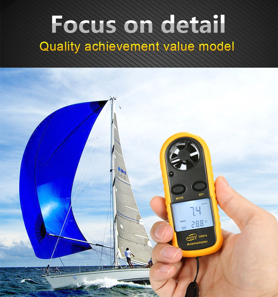 Small Digital LCD Wind Speed Meter Anemometer